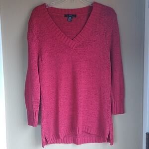 Silx by August Silk Red Knitted Neck Sweater Size XL